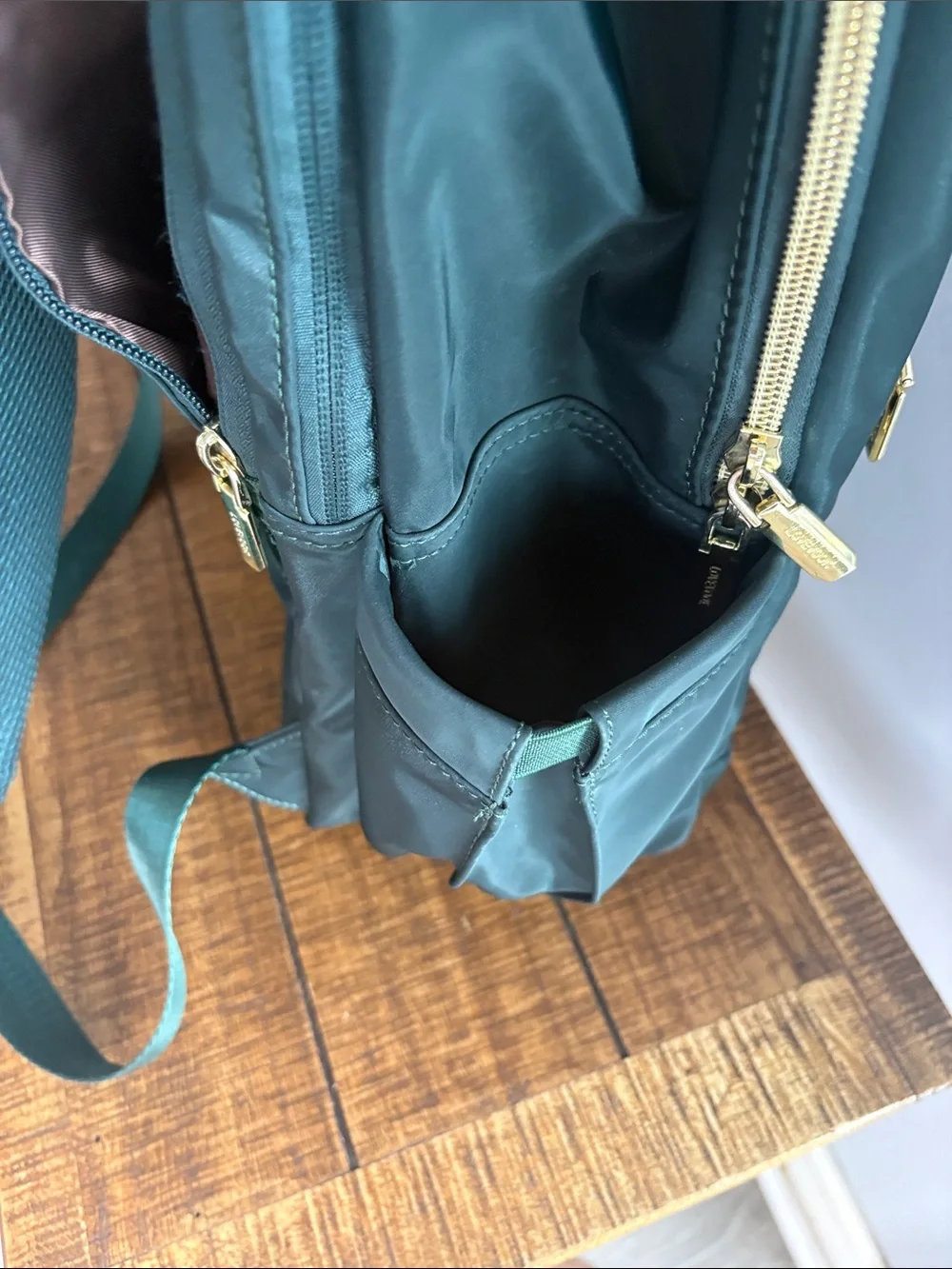 Lovevook Women’s Green Backpack with Gold Hardware